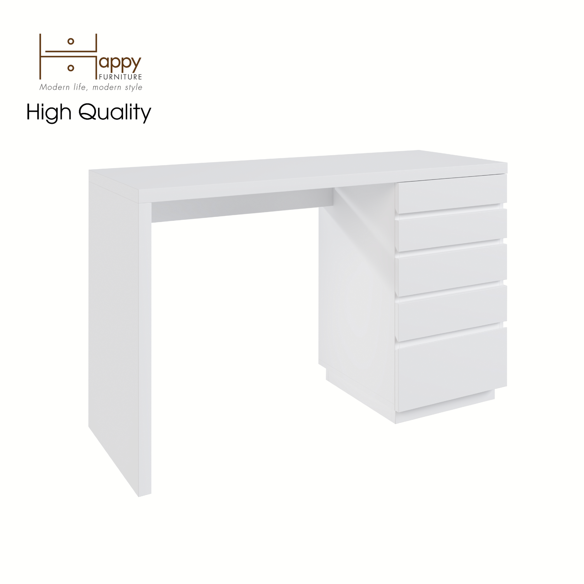 [Happy Home Furniture] MACRO, Bàn làm việc - 5 ngăn kéo,  120cm x 45cm x 75cm ( DxRxC), BAN_010