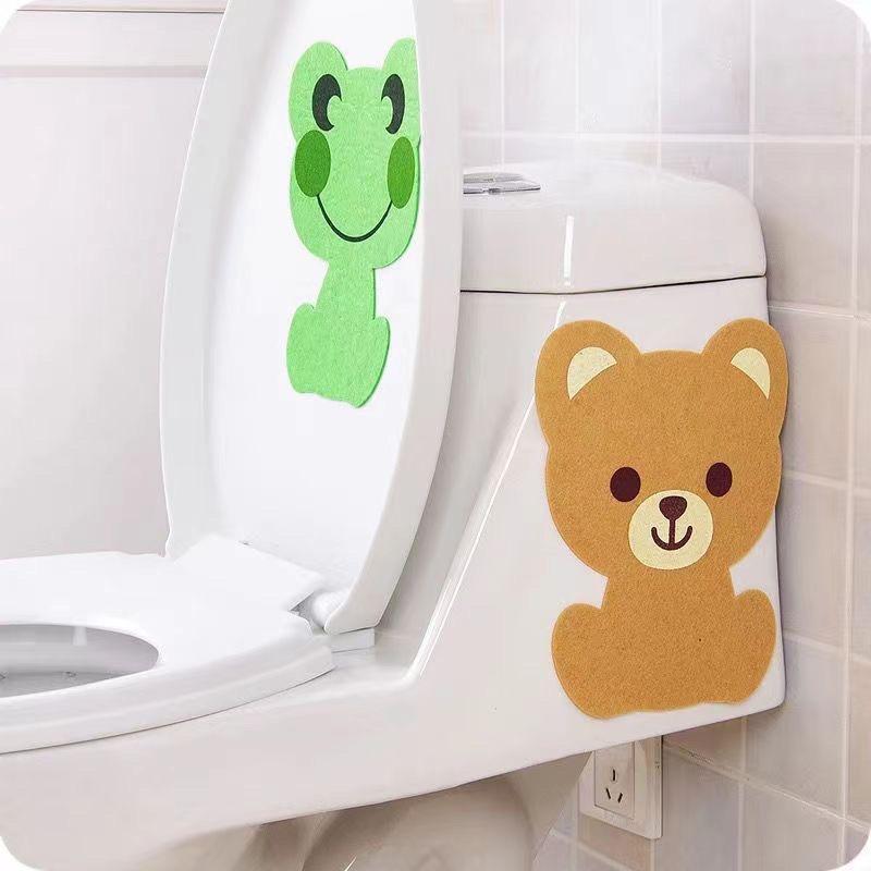 Miếng dán khử mùi bồn cầu, nhà vệ sinh, nhà tắm hình thú dễ thương kèm keo dán