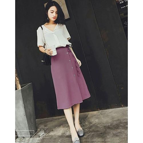 Chân Váy Phối Nút Fashion