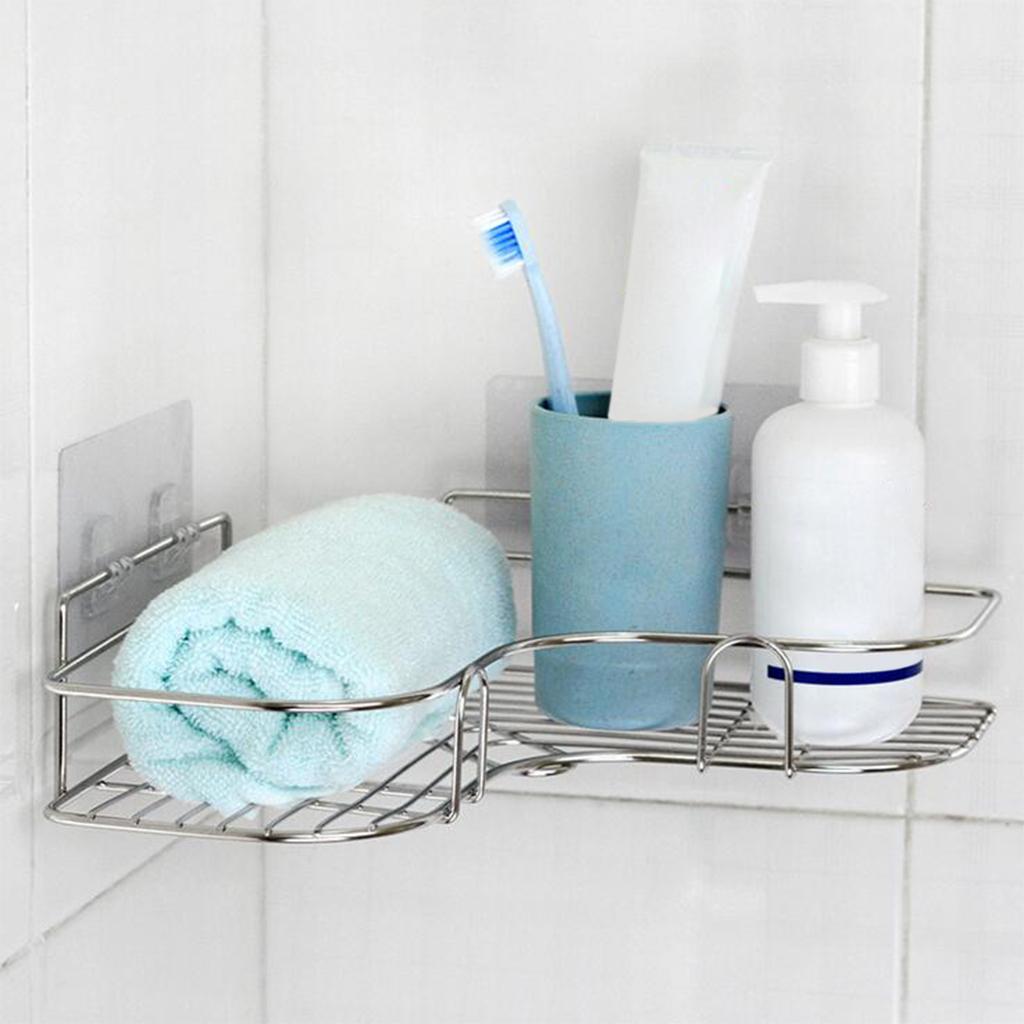 Adhesive Corner Shower Caddy No Drilling Tidy for  Organizer Storage no