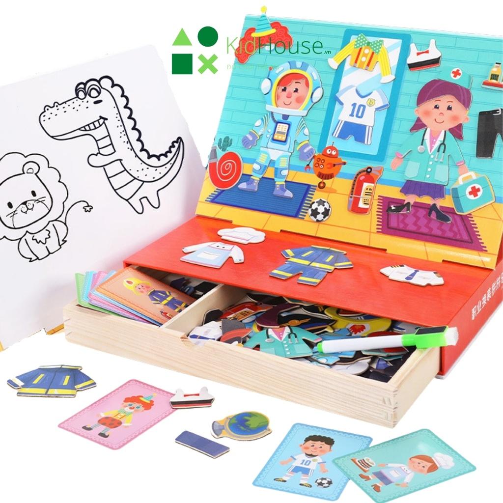 Đồ chơi xếp hình cho bé bộ ghép hình nam châm giúp bé rèn luyện trí tuệ, sự sáng tạo