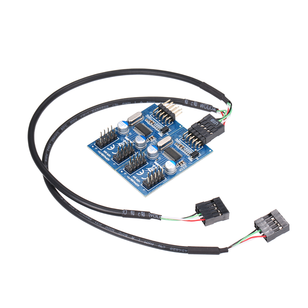 Thẻ Mở Rộng Cáp USB Hub 9pin Male 1 Sang 4 Female