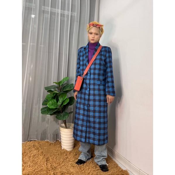 Áo trench coat kẻ caro -M4outfit