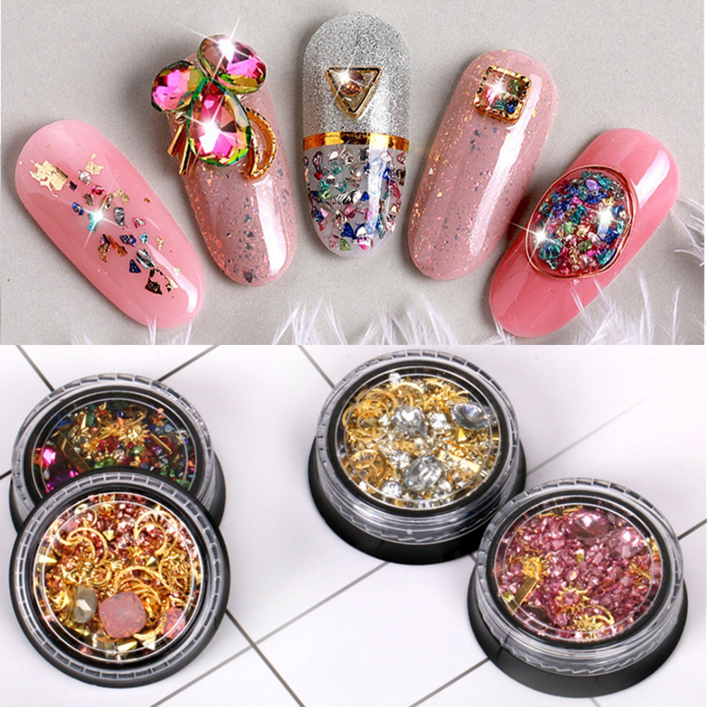 Trang Sức Gắn Nail Hỗn Hợp ZSP Với Kiểu Dáng Phong Phú Để Tạo Nhiều Phong Cách Móng Đẹp, Trẻ Trung, Năng Động, Thiết Kế Thời Trang, Dễ Sử Dụng