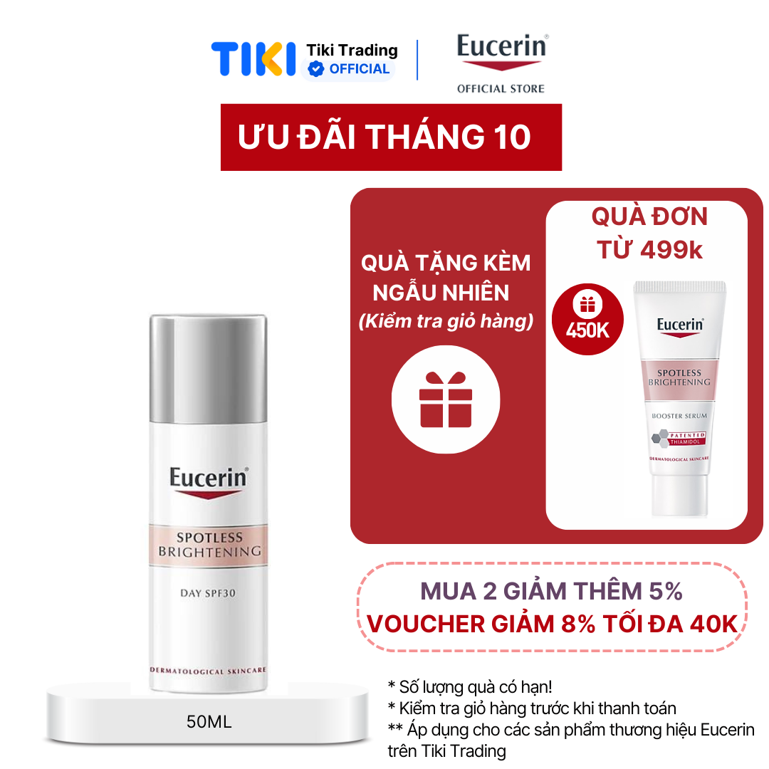 Kem dưỡng ngày giảm thâm nám &amp; sáng da Eucerin Spotless Brightening SPF30 50ml