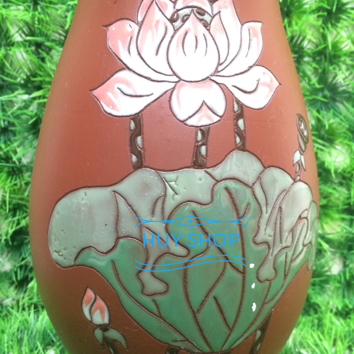 Gốm sứ trang trí cao cấp - Bình HOA SEN số 10