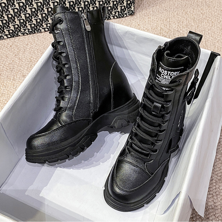 Giày Boots đế xuồng 8CM đế Fashion PBOD687-4008