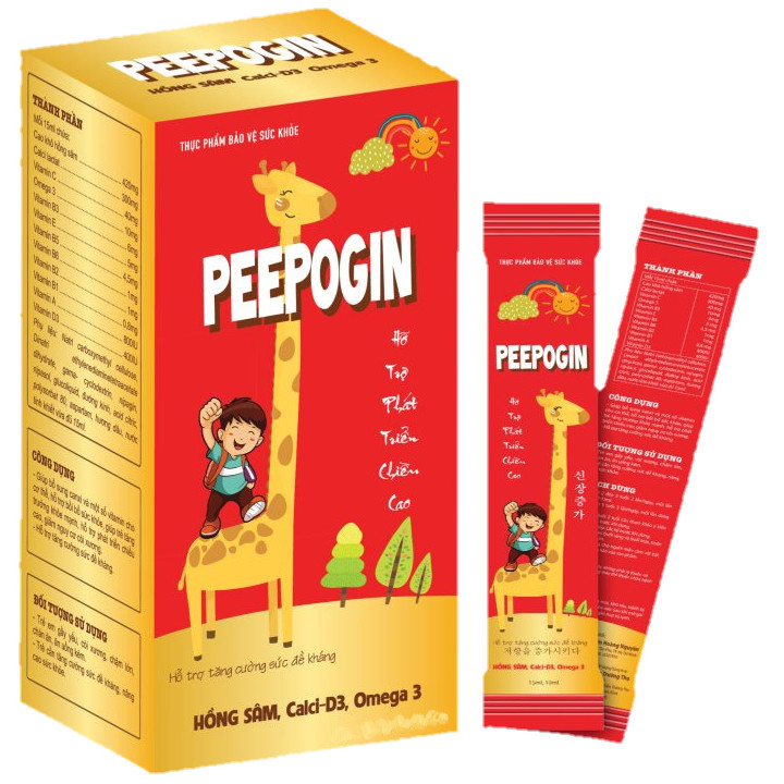 Peepogin giúp ăn ngon, tăng cường miễn dịch, giảm còi xương, bồi bổ sức khỏe