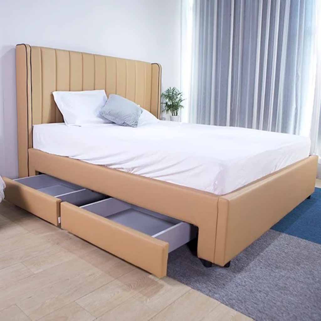 Giường ngủ bọc da hiện đại mẫu mới 1m6 x 2m