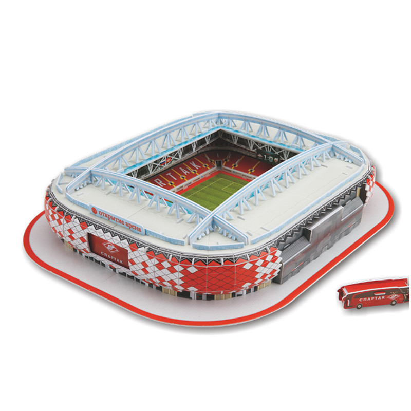 Đồ chơi lắp ráp Giấy 3D Mô hình Sân Vận Động Spartak Stadium Spartak Moscow Kèm đèn LED