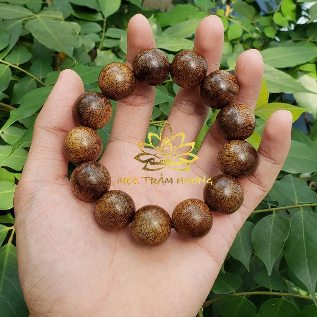Vòng Tay Trầm Hương Hạt Tròn Đơn Size 18mm Nam