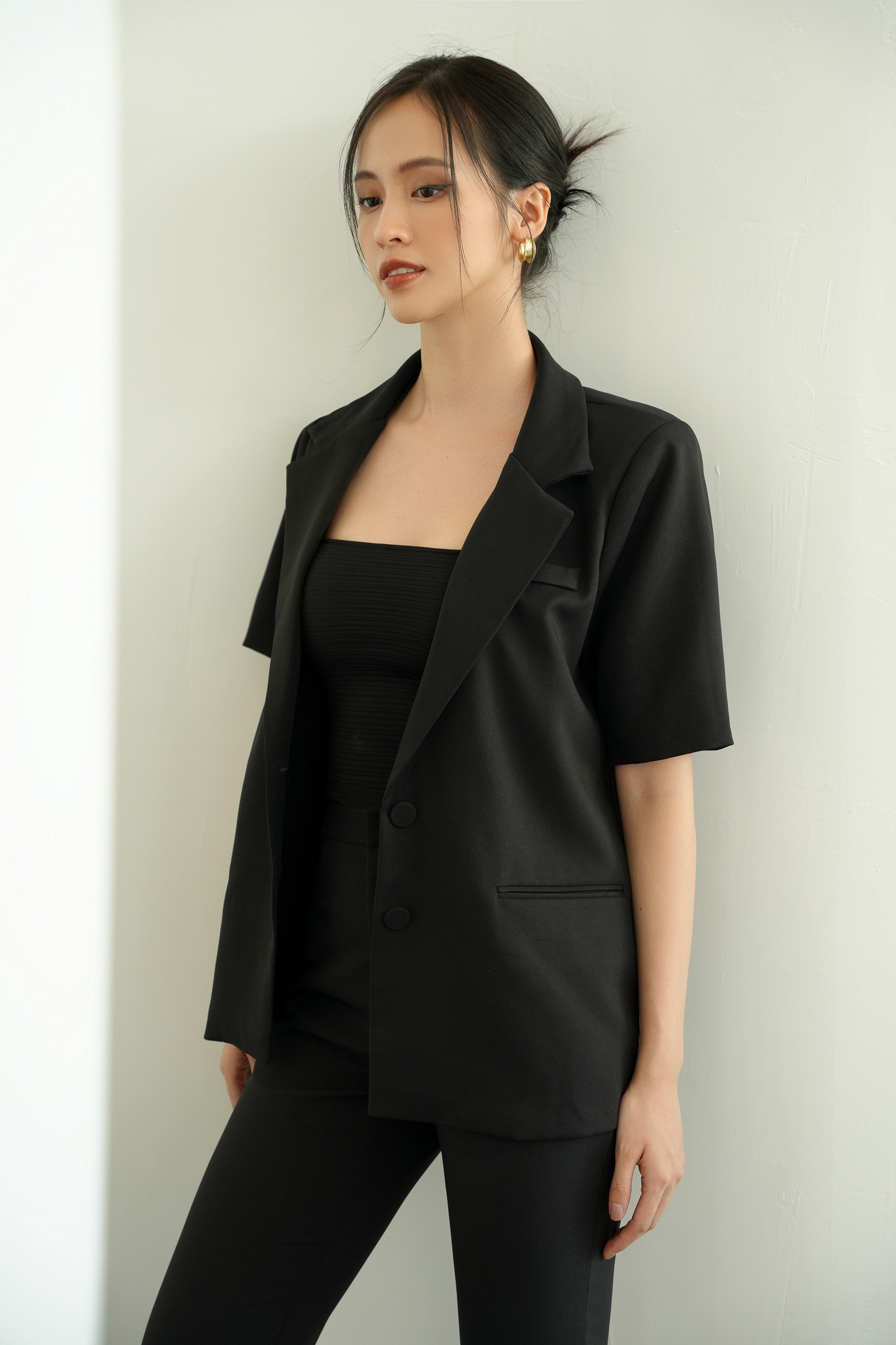 OLV - Áo khoác Black Short Sleeve Blazer