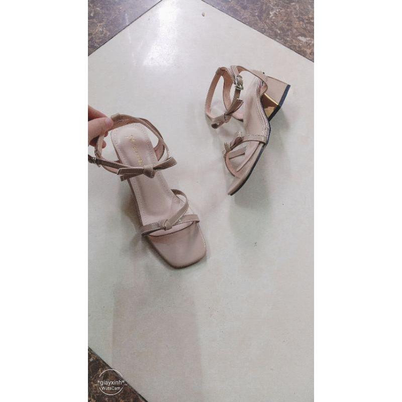 Sandal nơ da mềm có video và ảnh thật