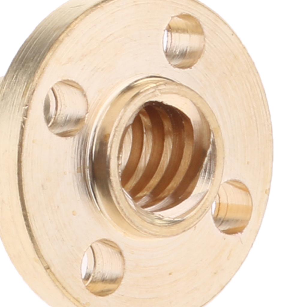 Brass T8 Nut 2mm Pitch For 3D Printer 8mm Threaded Rod Lead Screw