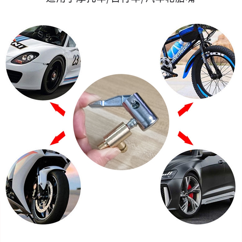 Ống nối bơm hơi cho lốp xe máy-Ống Vòi Bơm Mở Rộng bơm ô tô ren ngoài dài 20cm tặng kèm móc khóa