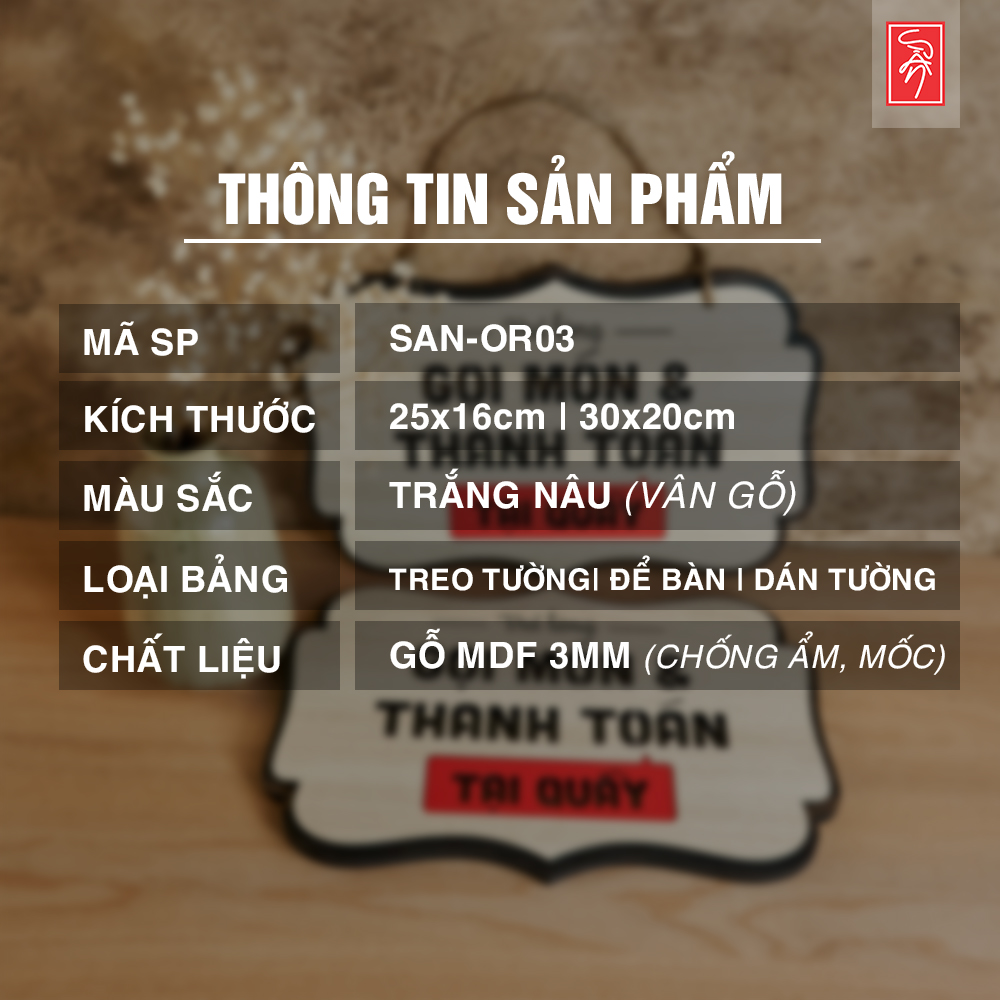 Gọi món và thanh toán tại quầy