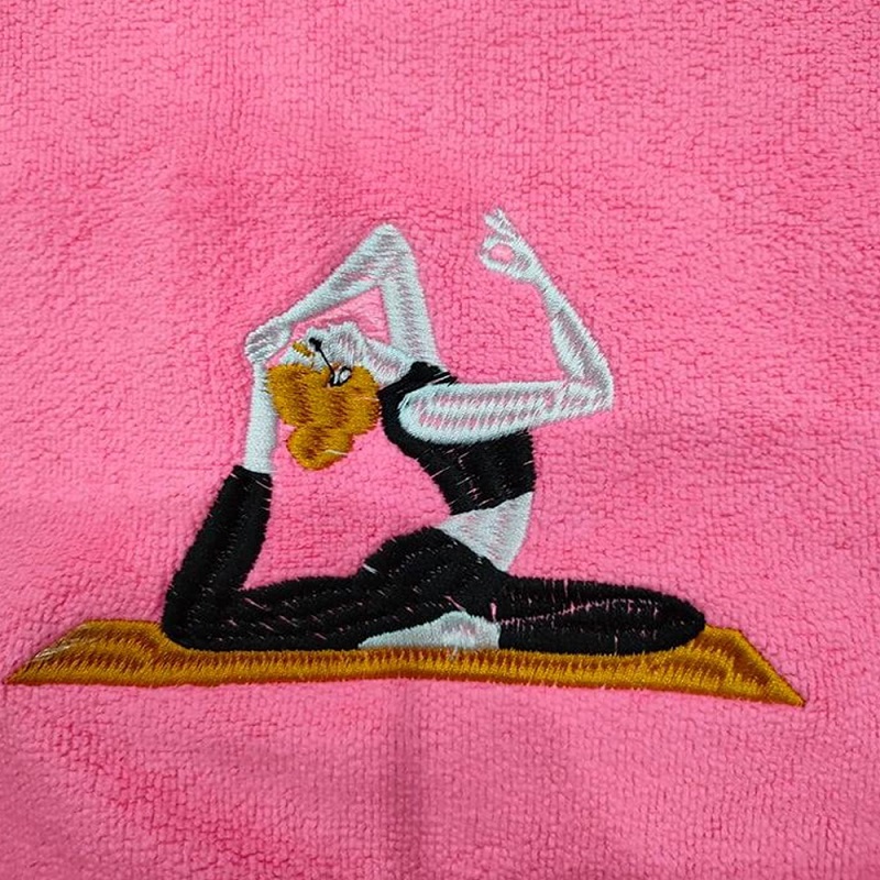 Khăn lau mồ hôi tập Yoga , kích thước 110cm x 25cm khăn thêu vải cotton cao cấp pha nhung mềm mại thấm hút mồ hôi, sử dụng trong các ngoại khoá ngoài trời , gym , thể thao , yoga