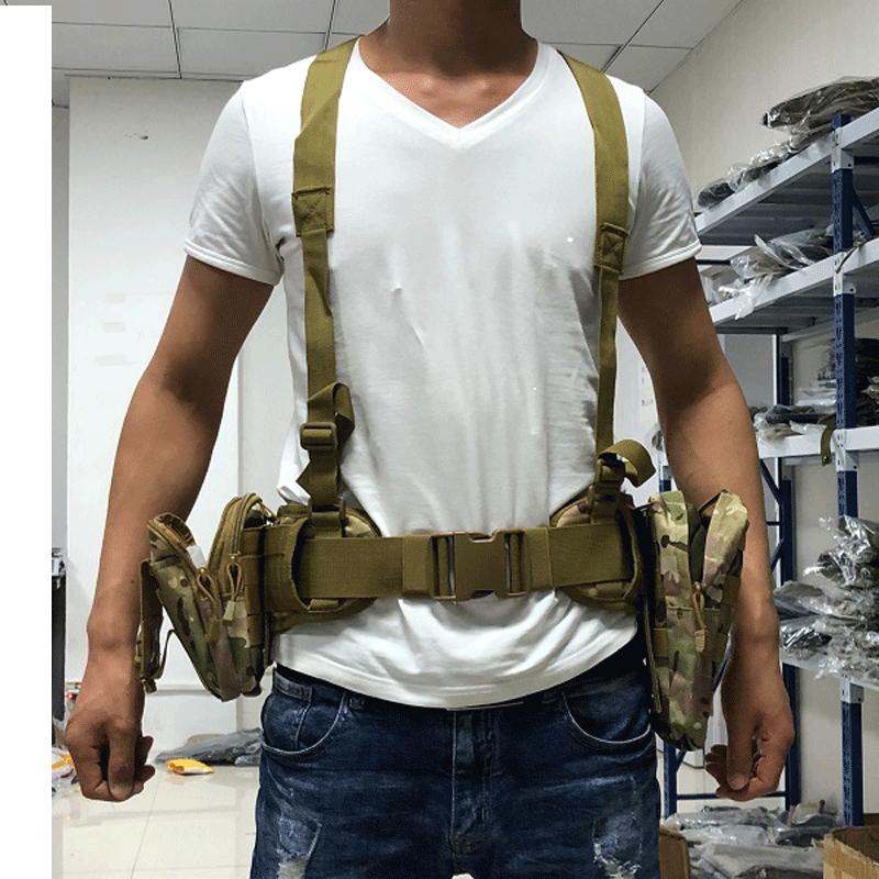 Molle War Battle Belt Vành đai quân sự Hỗ trợ eo quân đội Molle Túi vận chuyển Airsoft Săn kiện Đoạn mềm điều chỉnh đai mềm điều chỉnh Color: Belt-02-CP