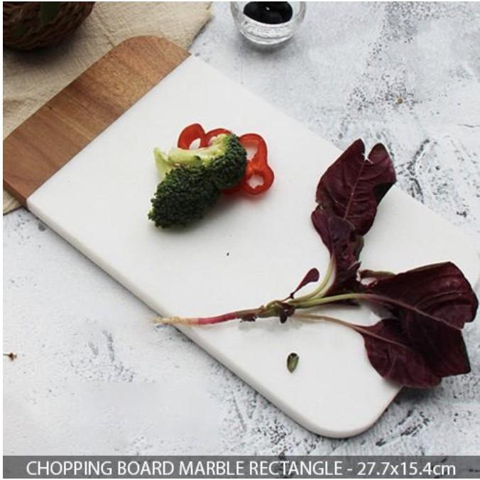 Khay thực phẩm kiêm thớt nấu ăn 2 trong 1 gỗ đá CHOPPING BOARD MARBLE DELUXE - AsiaMart