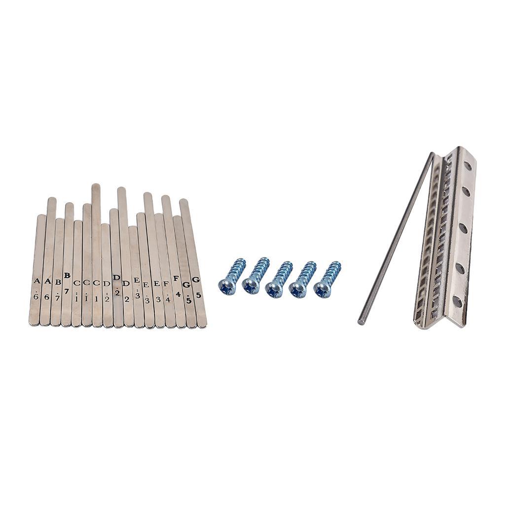 Replacement Kalimba Thumb Piano Steel Keys For 17 Key African Kalimba