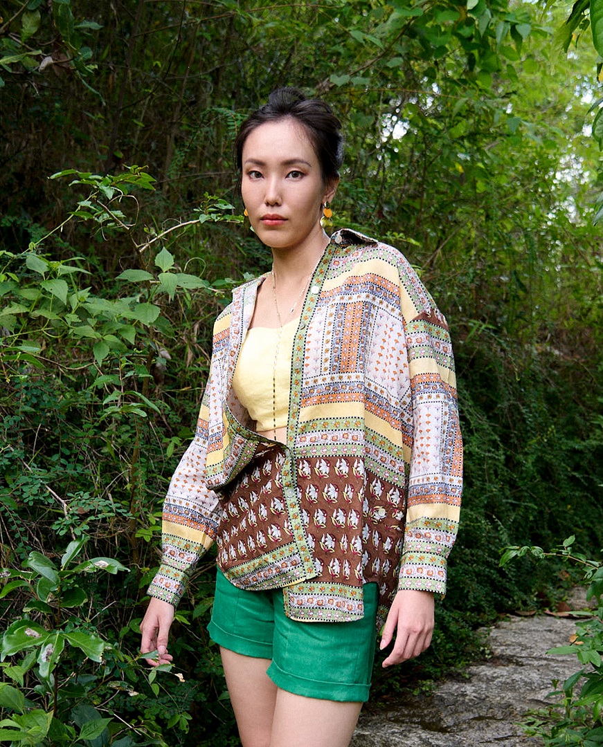 Áo Sơ Mi Oversized Linen Bohemian TOP175 thời trang thiết kế Hity