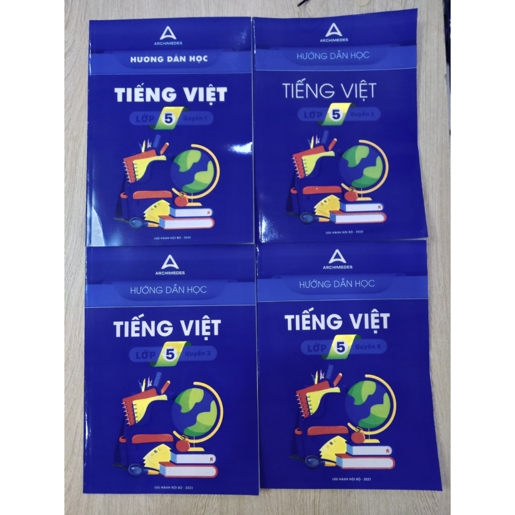 Sách - Combo 4 cuốn Hướng dẫn học tiếng việt lớp 5 ( trường Archimedes school ) - KL