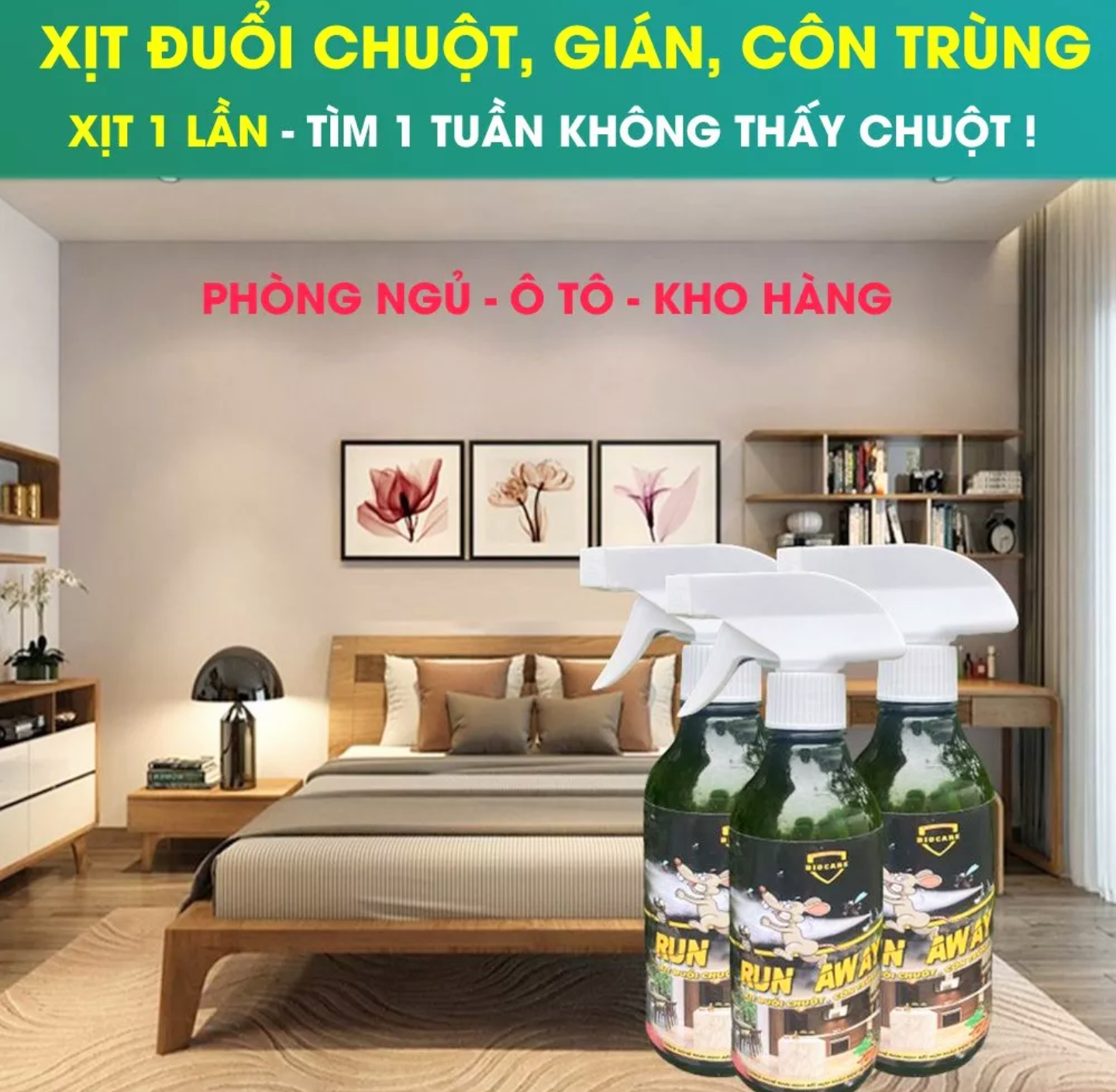 1 LỌ XỊT ĐUỔI CHUỘT GIÁN VÀ CÁC LOẠI CÔN TRÙNG TRÊN XE HƠI ÔTÔ NHÀ VÀ NHỮNG NƠI CÓ CHUỘT CAM KẾT HIỆU QUẢ HÀNG LOẠI TỐT CHUẨN