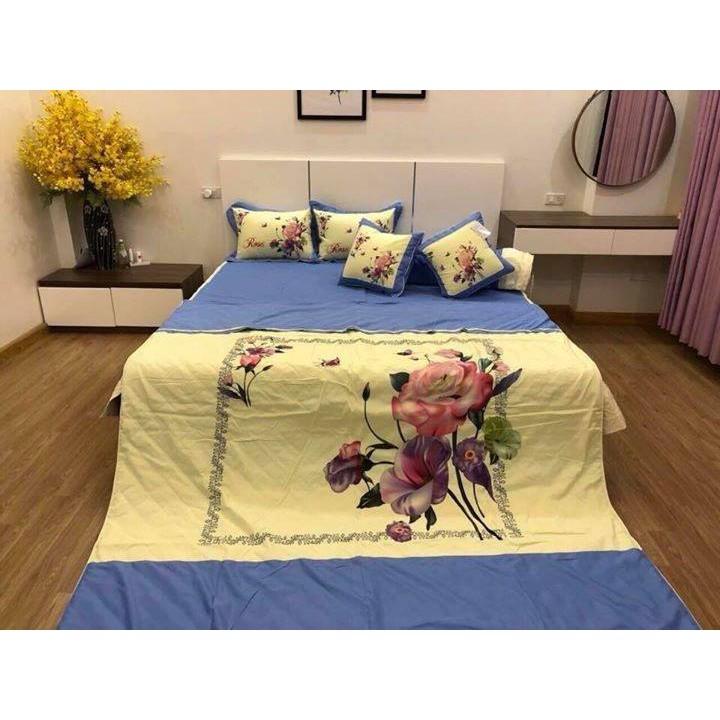 BỘ CHĂN GA COTTON HỌA TIẾT HOA