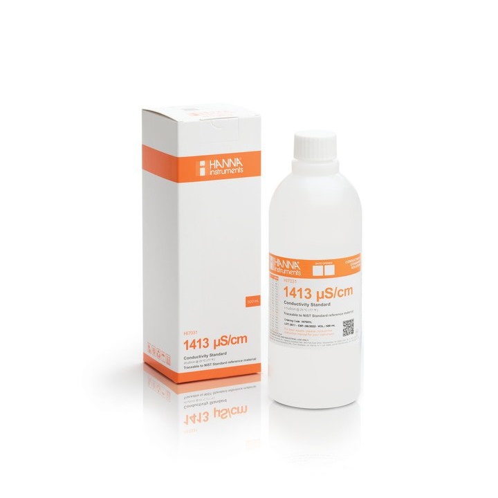 Dung Dịch 1413 µS/cm Hiệu Chuẩn Máy đo Độ Dẫn , Chai 500mL