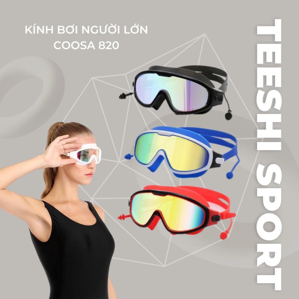 Kính bơi người lớn Coosa 820 thiết kế Panorama, không gọng, chống sương, chống tia UV bền đẹp