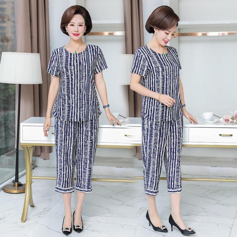 Bộ Đồ Mặc Nhà Cho Mẹ Mềm Mát AB23 - Hàng Quảng Châu Cao Cấp