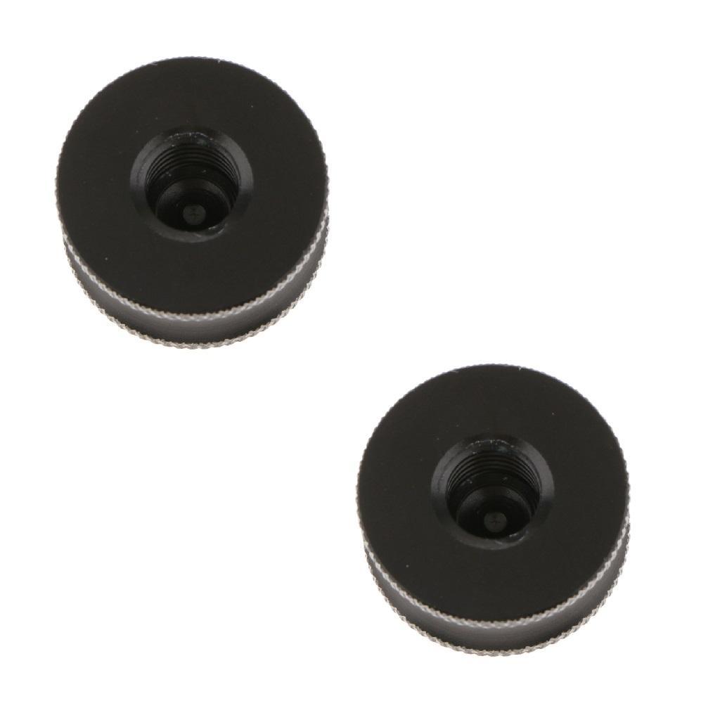 2 Pieces 1/4" to 3/8" Adapter Screw for Tripod Ball Head Monopod Black