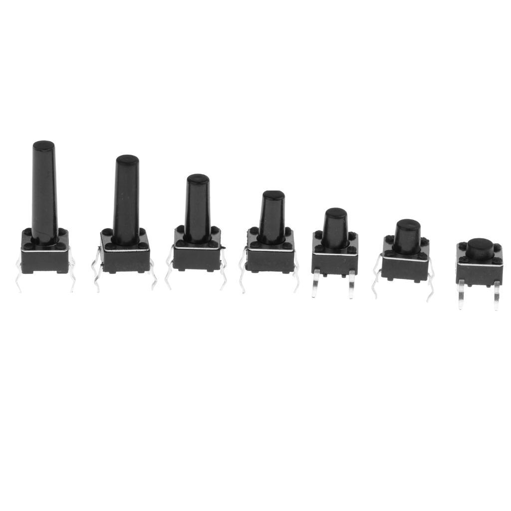 140pcs 14types Momentary Tactile Push Button Switch SMD Assortment Kit Set