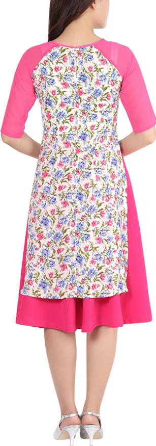 Áo Dài Cách Tân KHANH LINH STYLE MS2018-8AD - Hồng Cánh Sen
