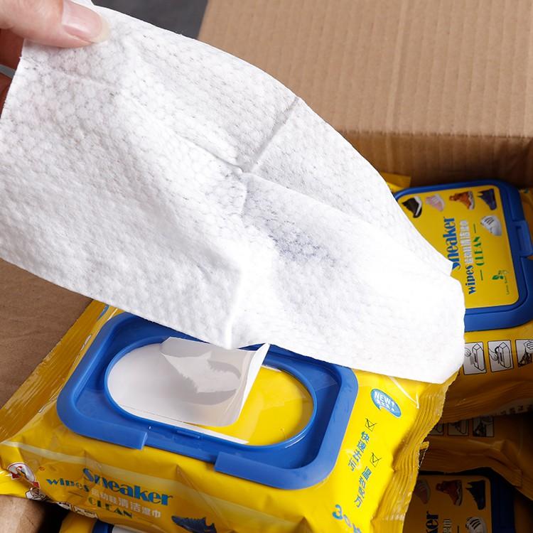 Túi 30 miếng khăn lau giày trắng diệt khuẩn, chống ố, tiện lợi mọi nơi