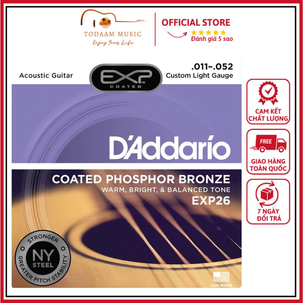 Dây đàn guitar acoustic D'Addario EXP26 thích hợp sinh viên, du ca đường phố