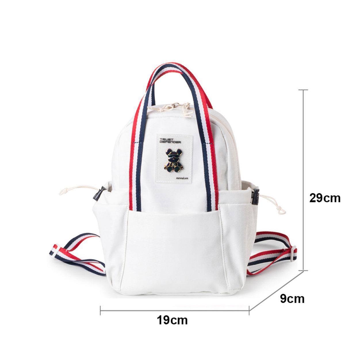 Ba Lô Teen - Mr.Vui 1047 - Màu Đen/Hồng/Kem/Nâu/Tím/Xám Chì/Xám Trắng/Xanh Biển/Xanh Đen