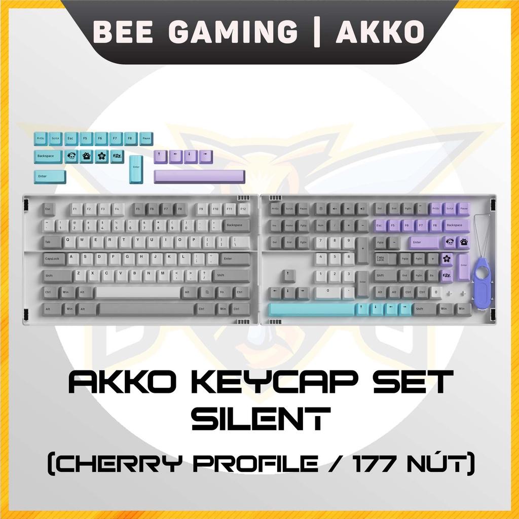 Bộ keycap chính hãng AKKO - Silent (PBT DoubleShot / Cherry profile / 177 nút)