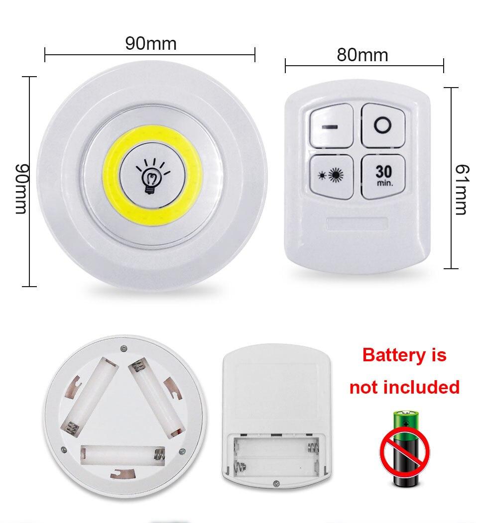 Đèn Led 3w Siêu Sáng Điều Khiển Từ Xa Tiện Dụng Cho Phòng Ngủ / Nhà Bếp