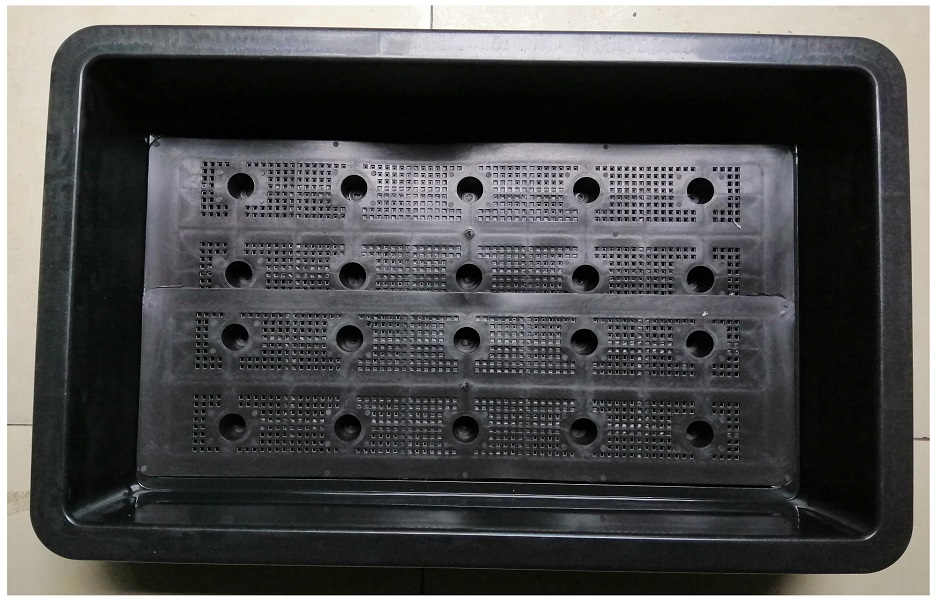 5 KHAY NHỰA TRỒNG RAU KÍCH THƯỚC 68X42X15CM - MÀU ĐEN