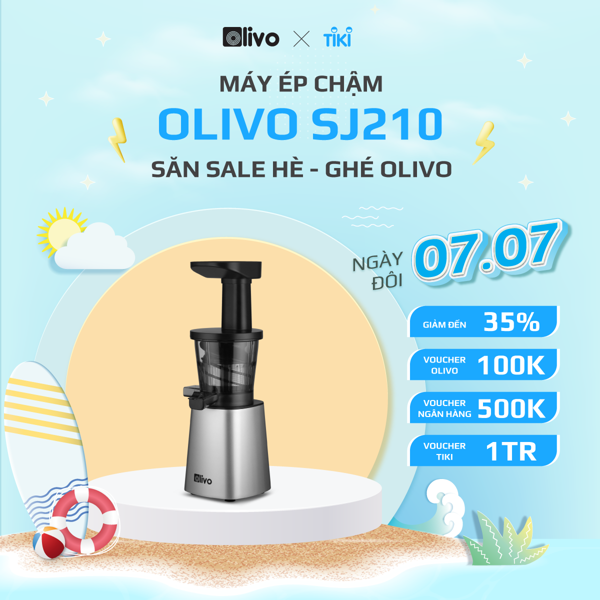 Máy Ép Chậm Olivo SJ210 [CHÍNH HÃNG] Làm Kem, Ép Rau Củ Quả, Ép Đậu Nành 3 Trong 1, Ép Kiệt Bã 99% Thiết Kế Đột Phá, Dễ Dàng Vệ Sinh