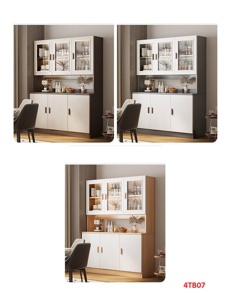 Tủ bếp gia đình gỗ MDF phong cách hiện đại 4TB07 - Nội thất lắp ráp Viendong Adv
