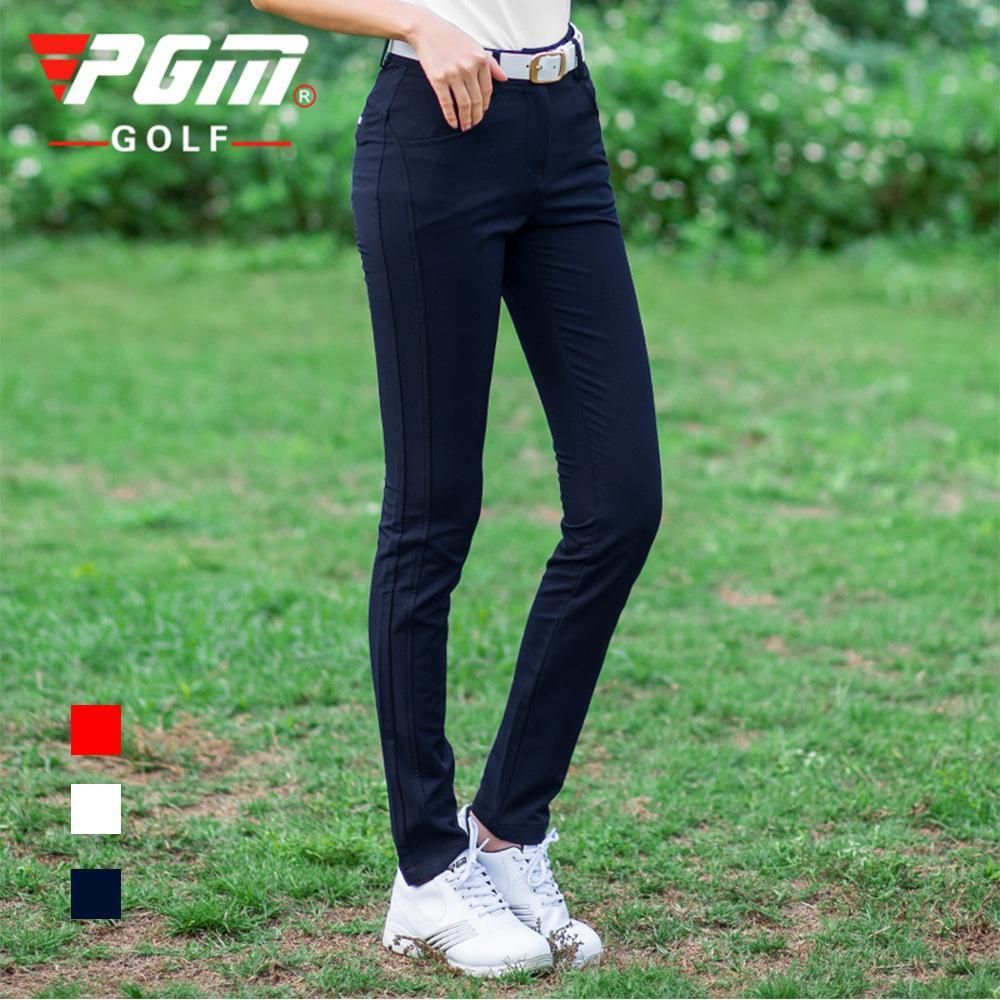 Quần dài nữ đánh Golf chính hãng PGM - KUZ069 - Chất liệu 86% sợi Po + 14% spandex cao cấp, bền đẹp