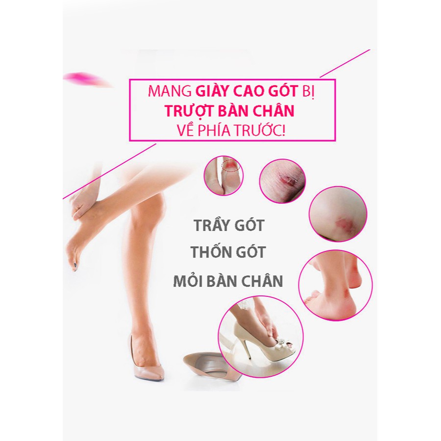 Set 2 Miếng Lót Gót Giày Chống Rộng, Chống Nhấc Gót và Bảo Vệ Gót Tránh Trầy Xước - HÀNG CHÍNH HÃNG MINIIN