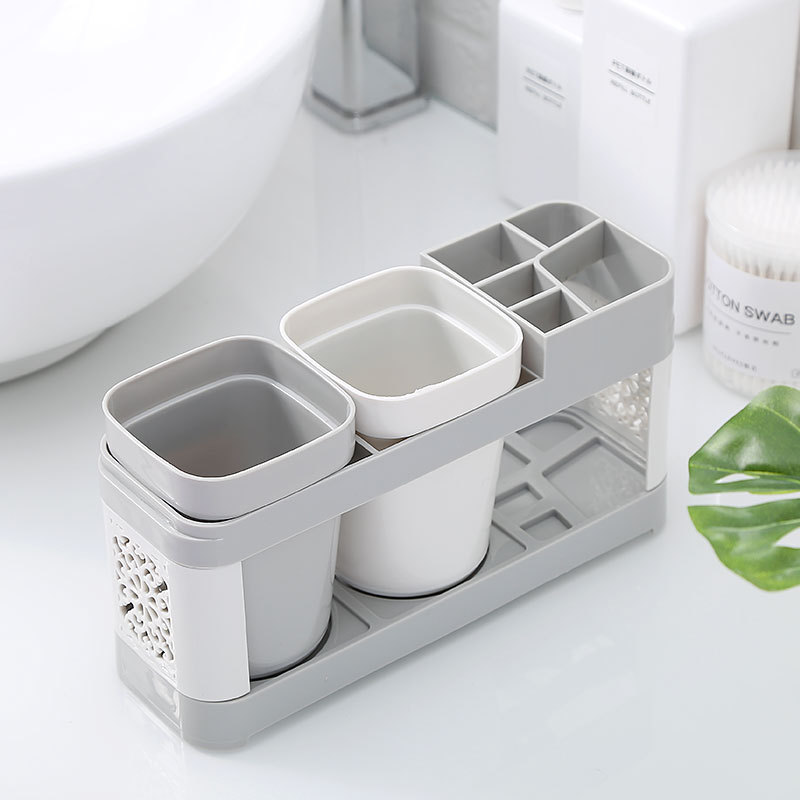 Kệ đựng 2 ly và bàn chải đánh răng để bàn