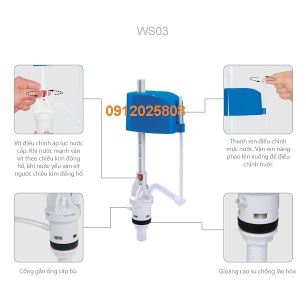 VS0603 - Bộ xả bồn cầu 1 nhấn siêu nhẹ