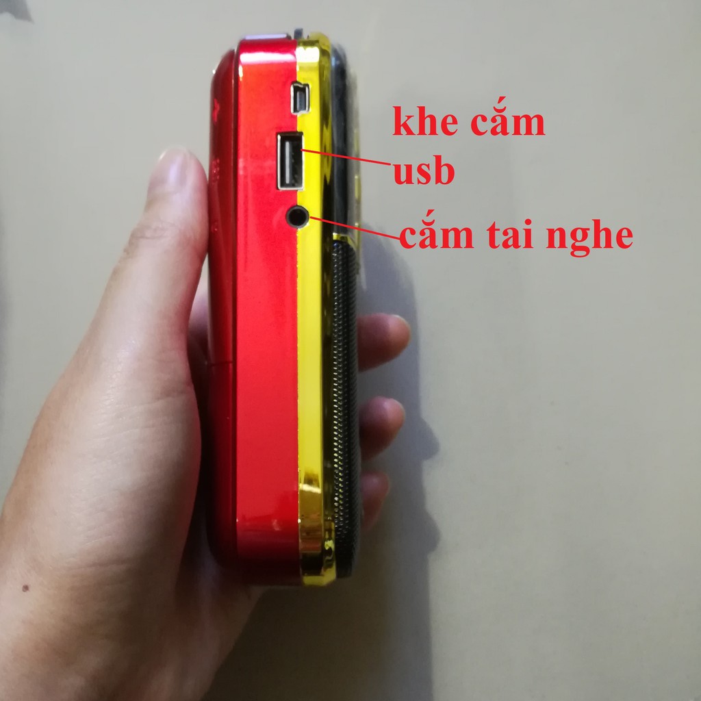 Loa Nghe nhạc USB, thẻ nhớ 836 2pin (màu ngẫu nhiên) - hàng nhập khẩu