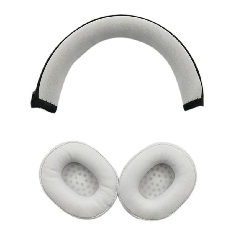 Đệm Xốp Da Bọc Đầu Tai Nghe Màu Trắng Cho Audio-Technica Ath-Sr5 Sr5Bt