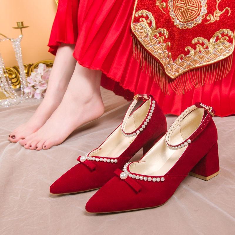 Giày cao gót cô dâu phong cách Trung Hoa