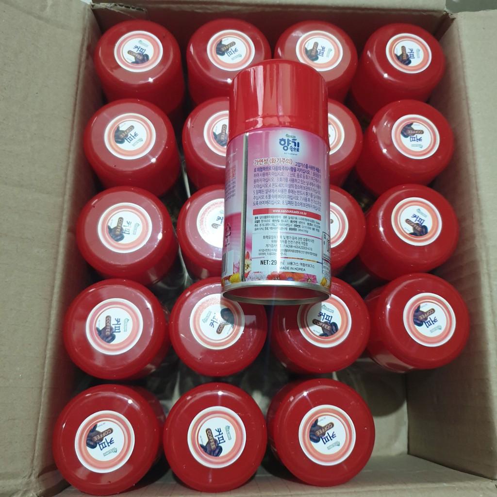 Chai Xịt Thơm Hương Café Hàn Quốc 290ml Màu Hồng khử mùi ô tô